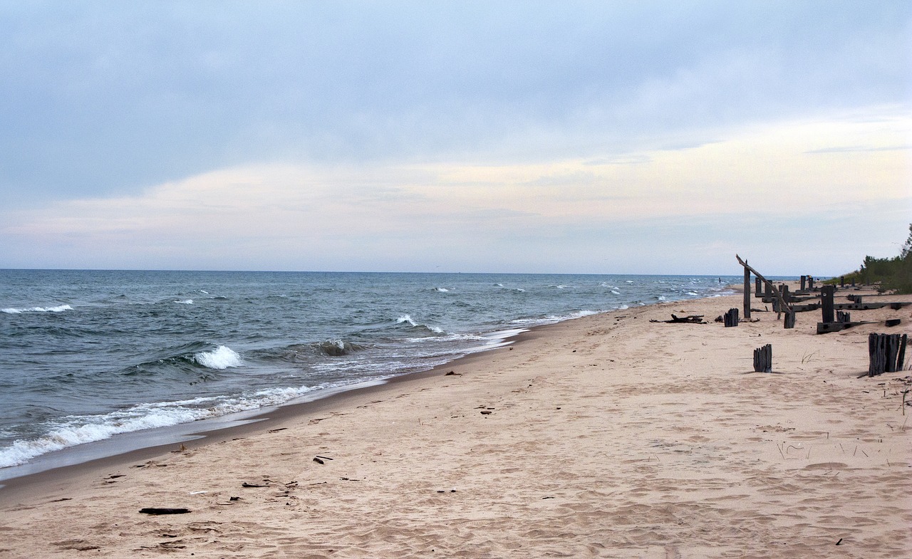 lake sand beach free photo