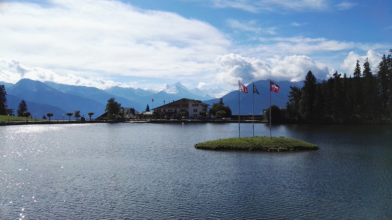 lake crans-montana crans free photo