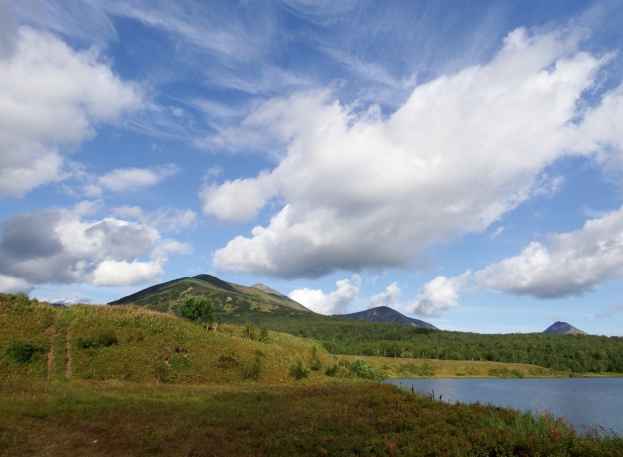 lake mountains forest free photo