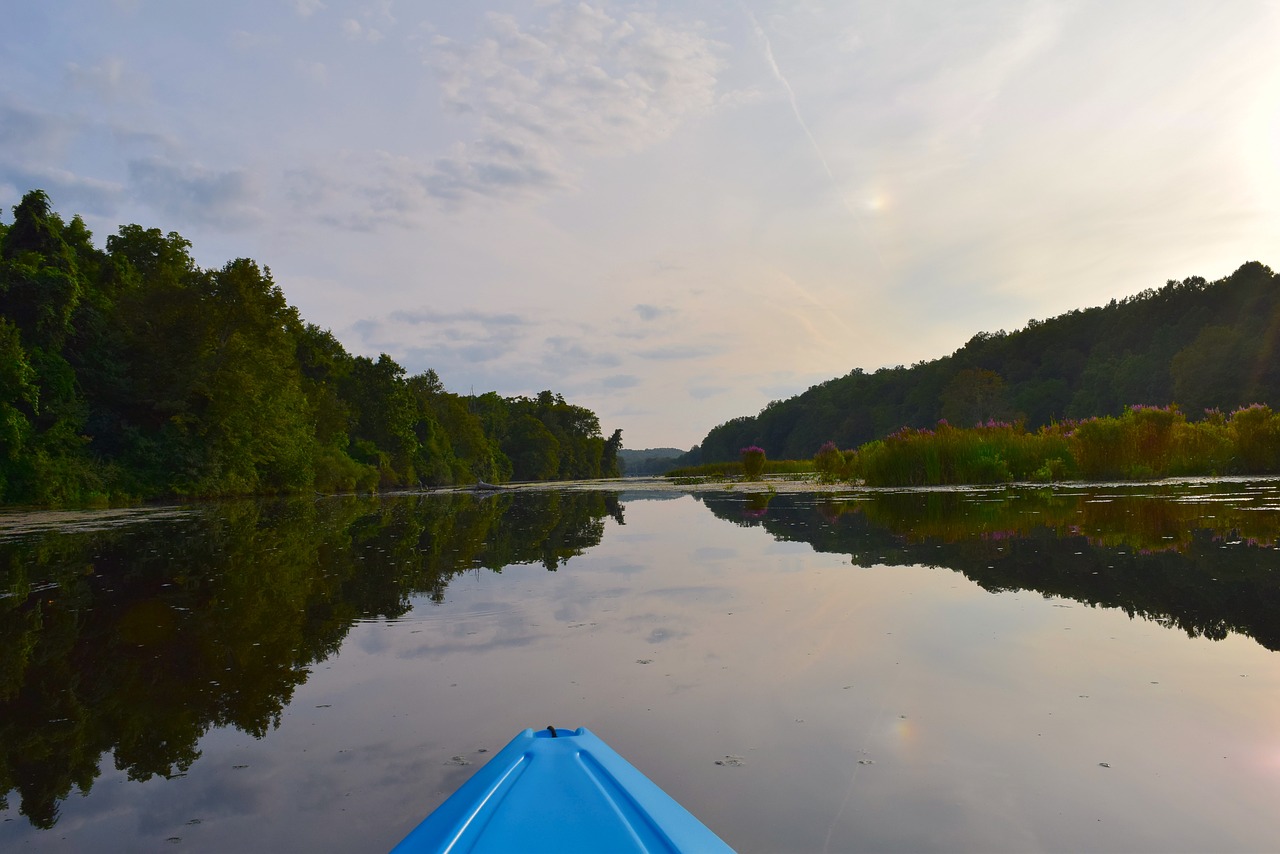 lake calm kayak free photo