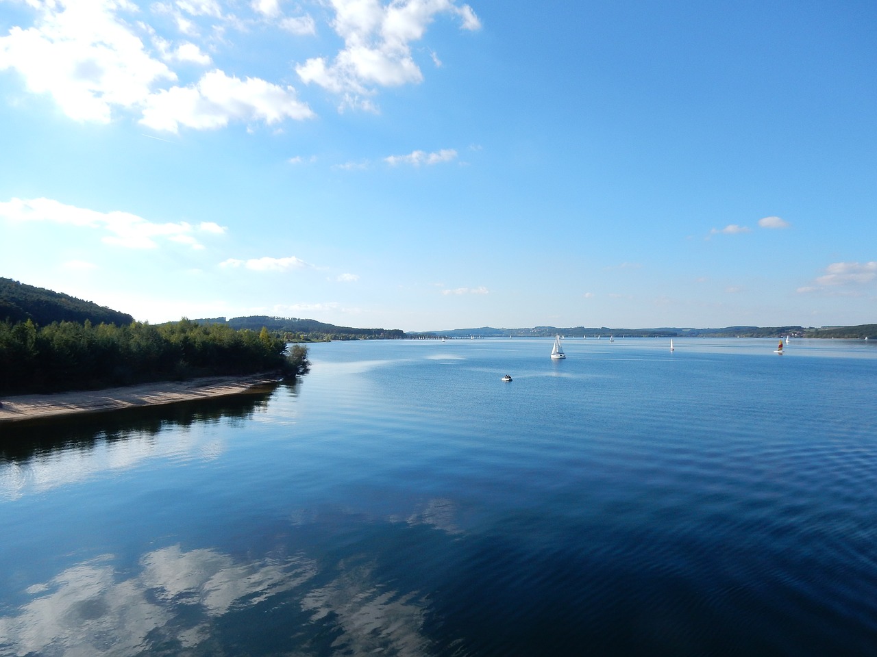 lake blue summer free photo