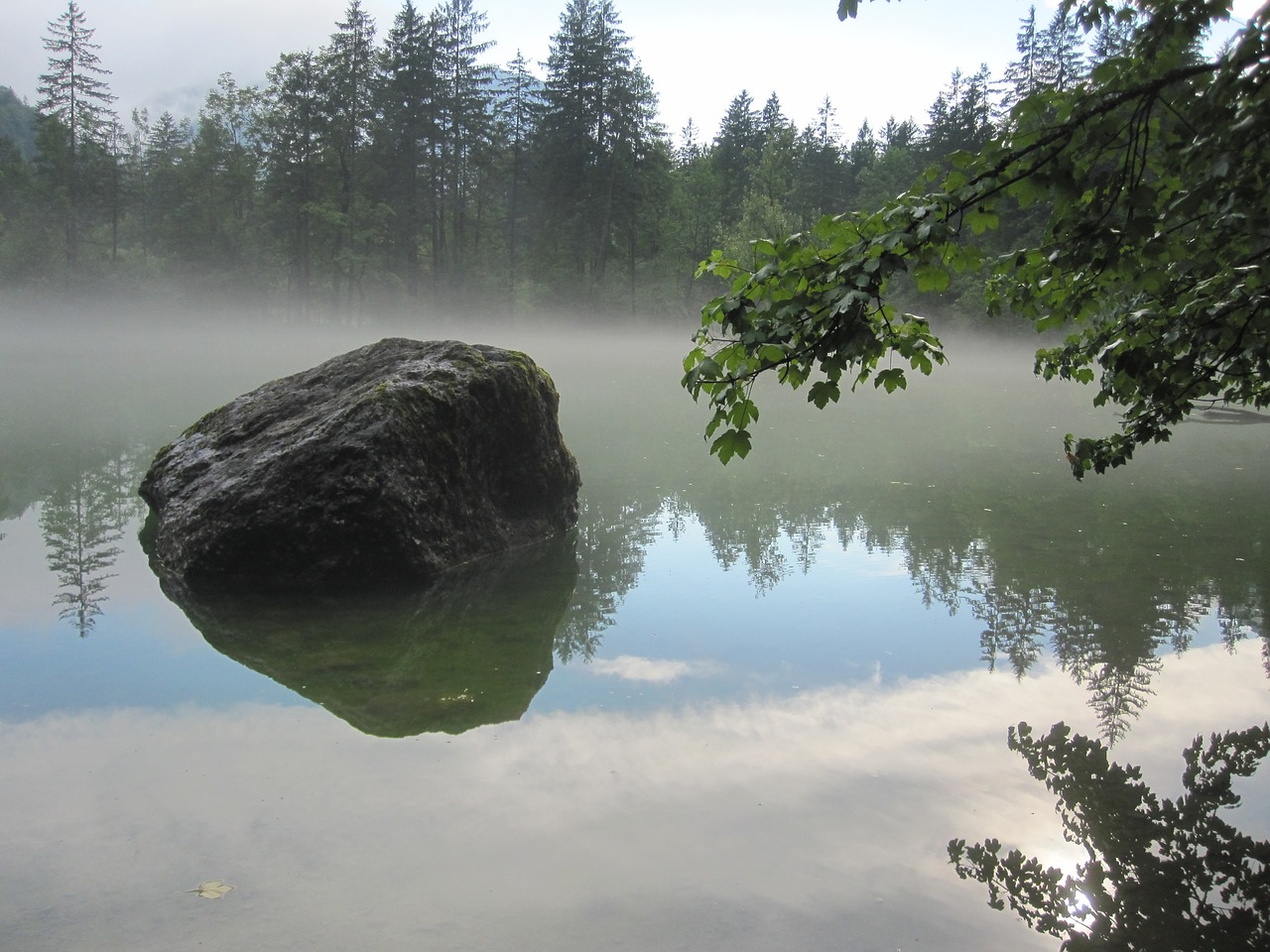 lake mood fog free photo