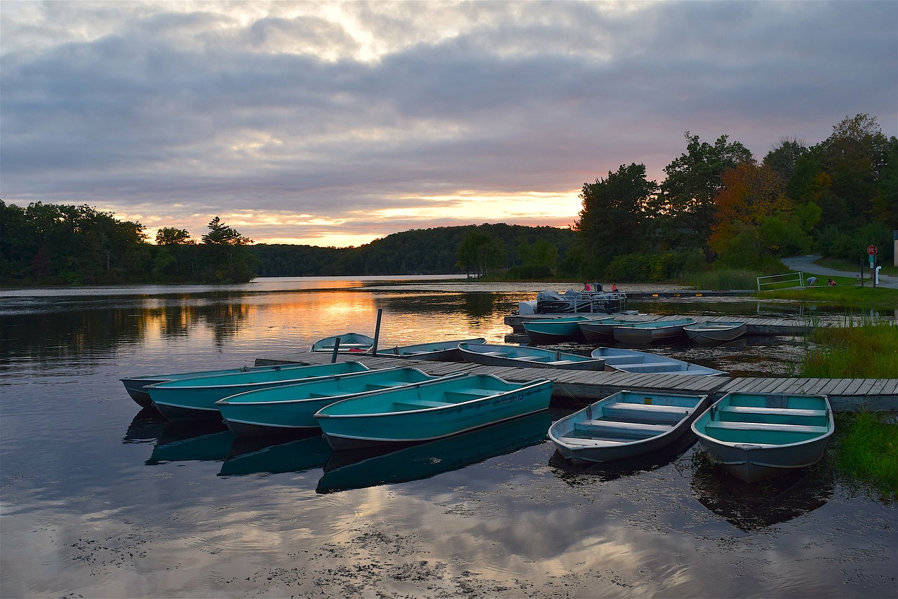 lake sunset park free photo