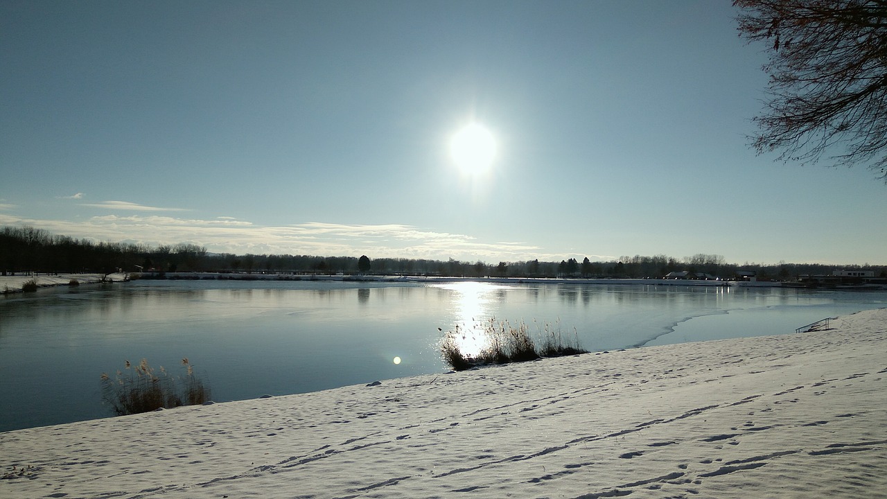 lake winter wintry free photo