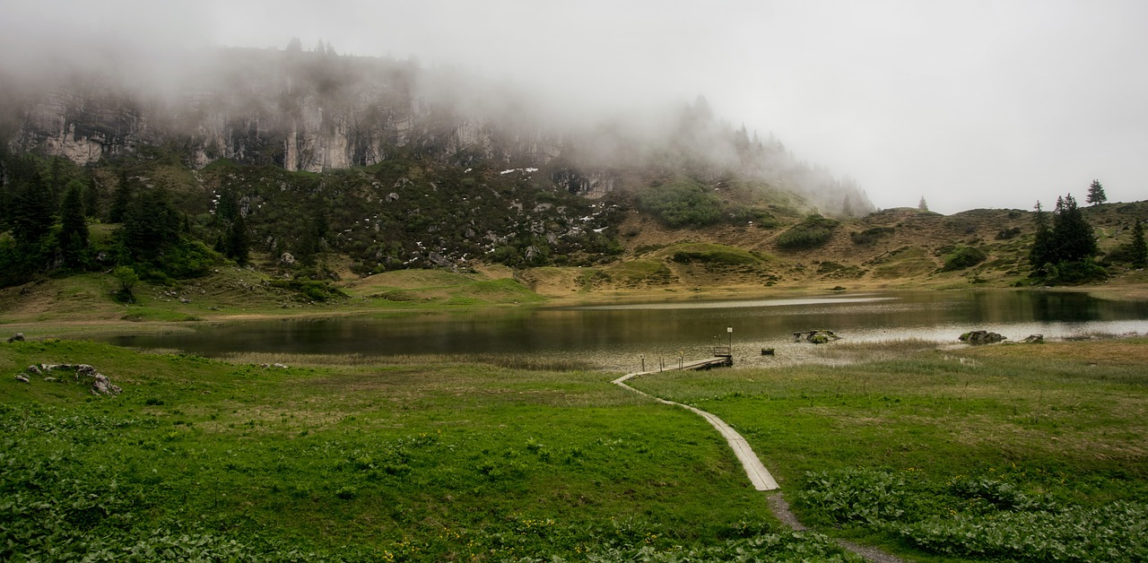 lake fog alps free photo