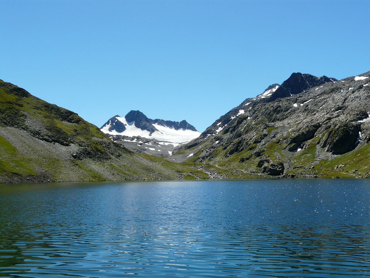 lake glacier mountain free photo