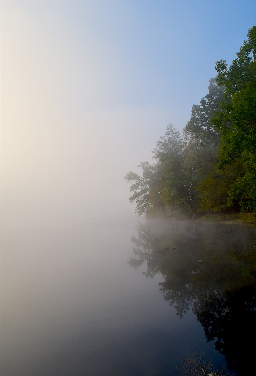 lake fog morning free photo