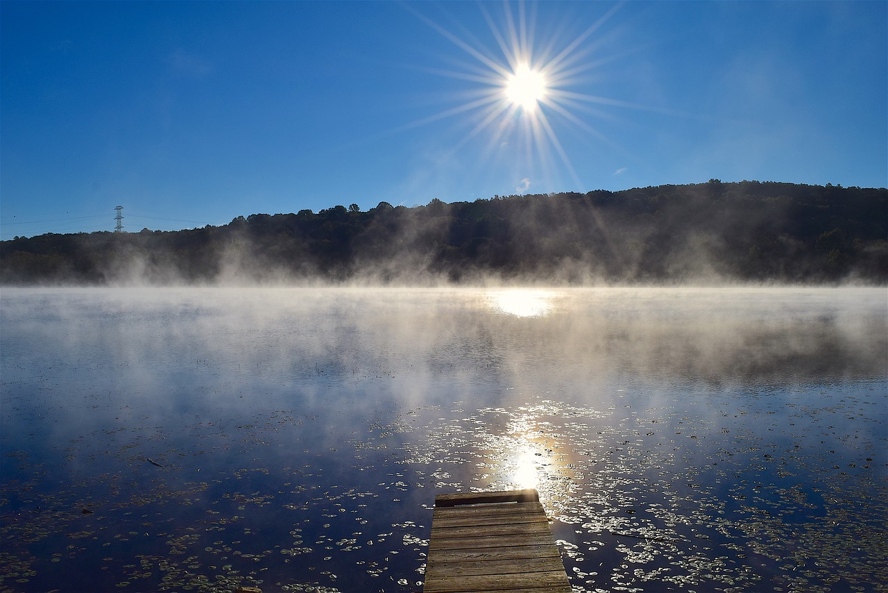 lake mist water free photo