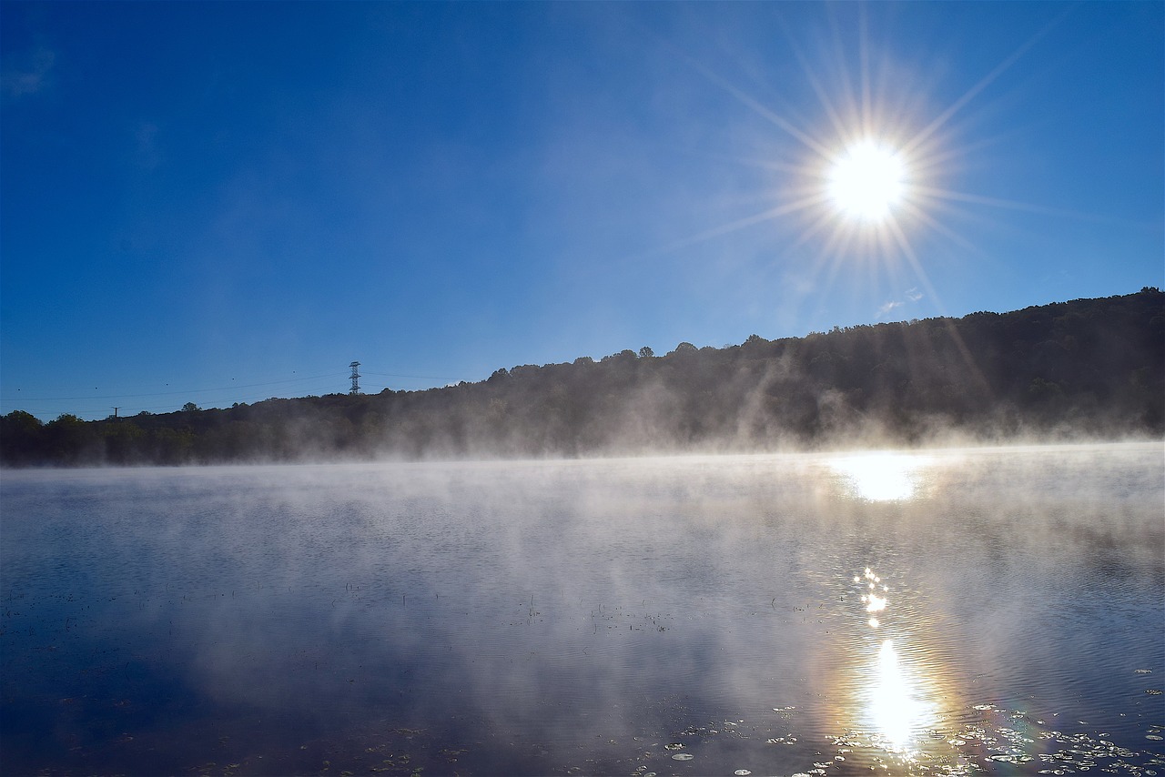 lake mist water free photo