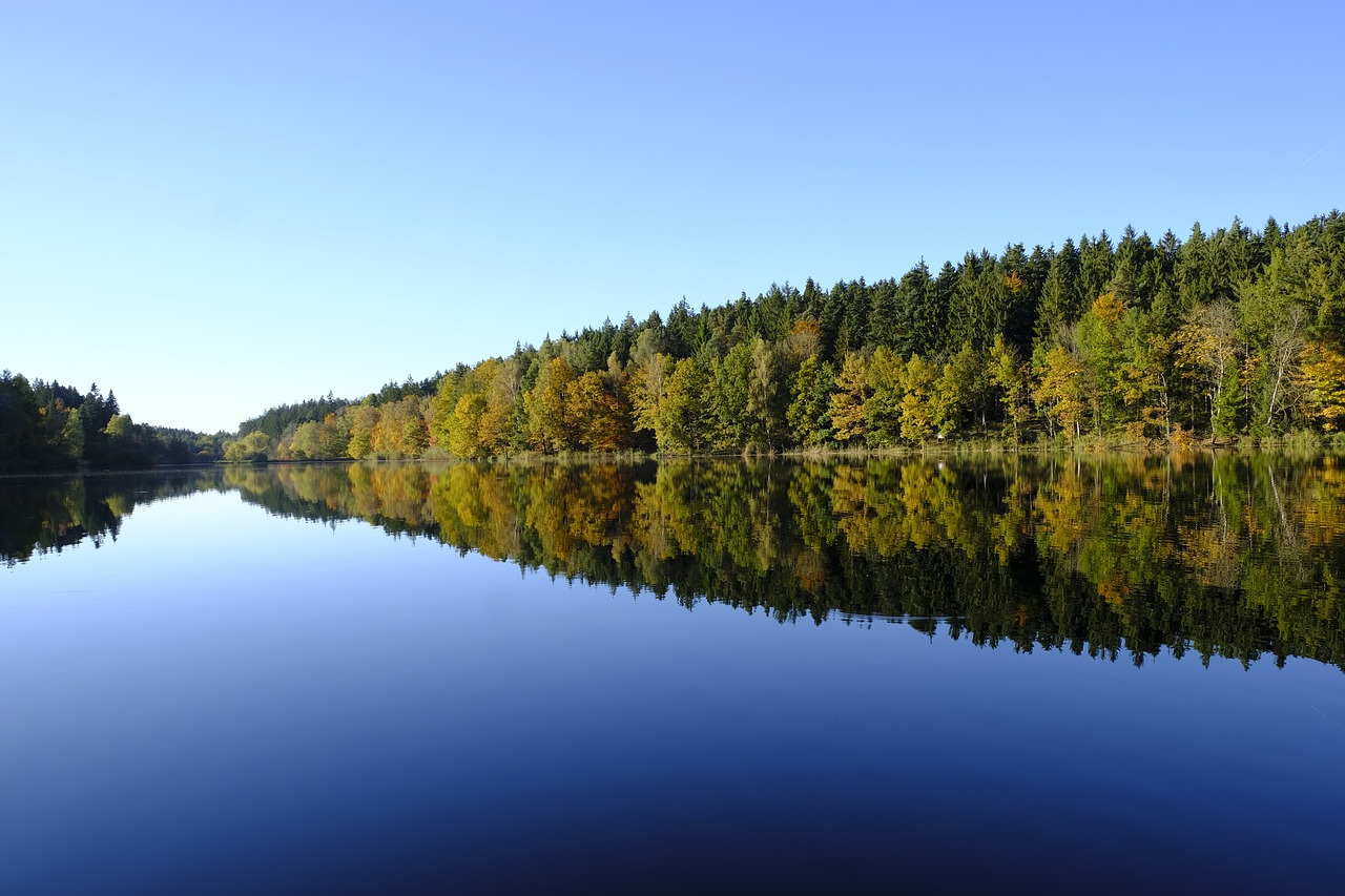 lake water autumn free photo