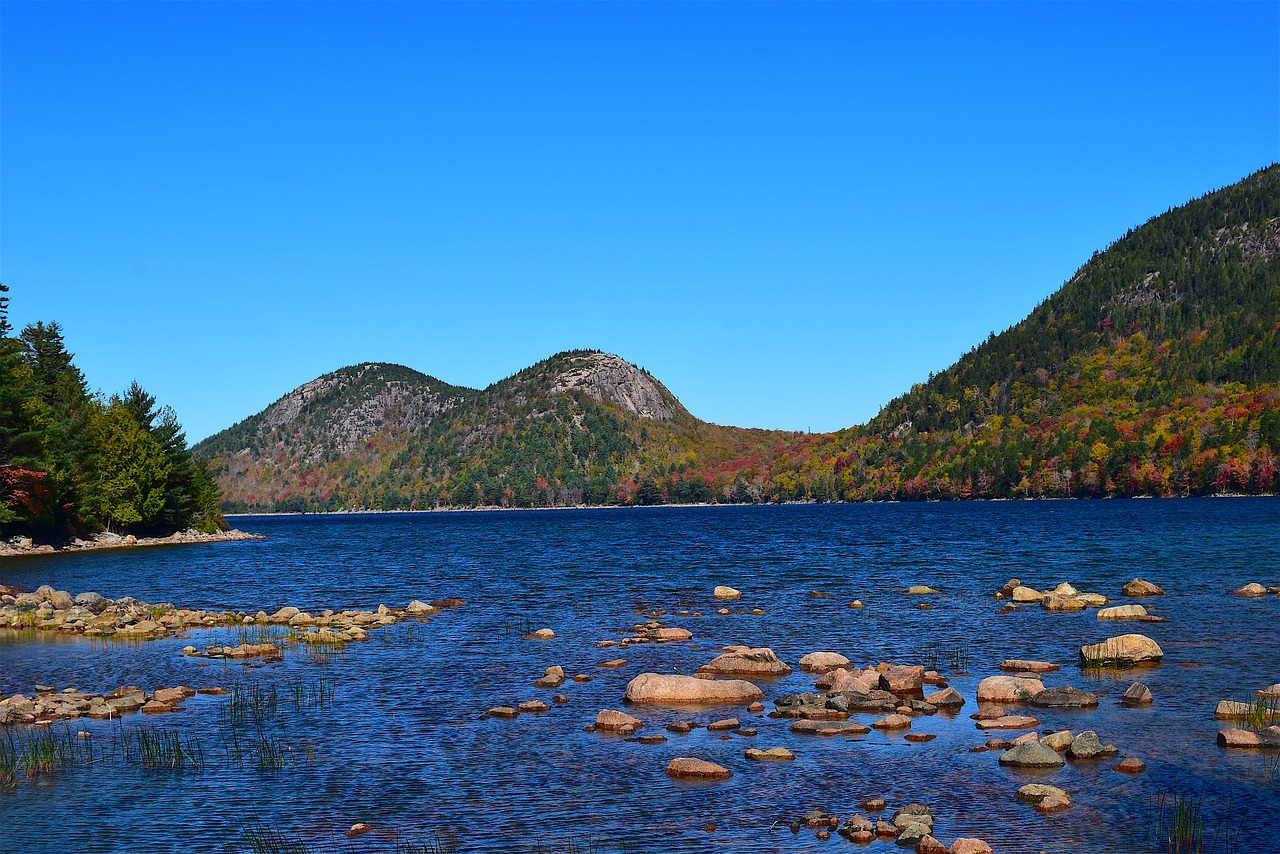 lake shore rocks free photo