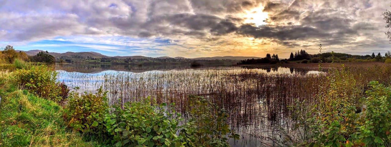 lake clouds donegal free photo