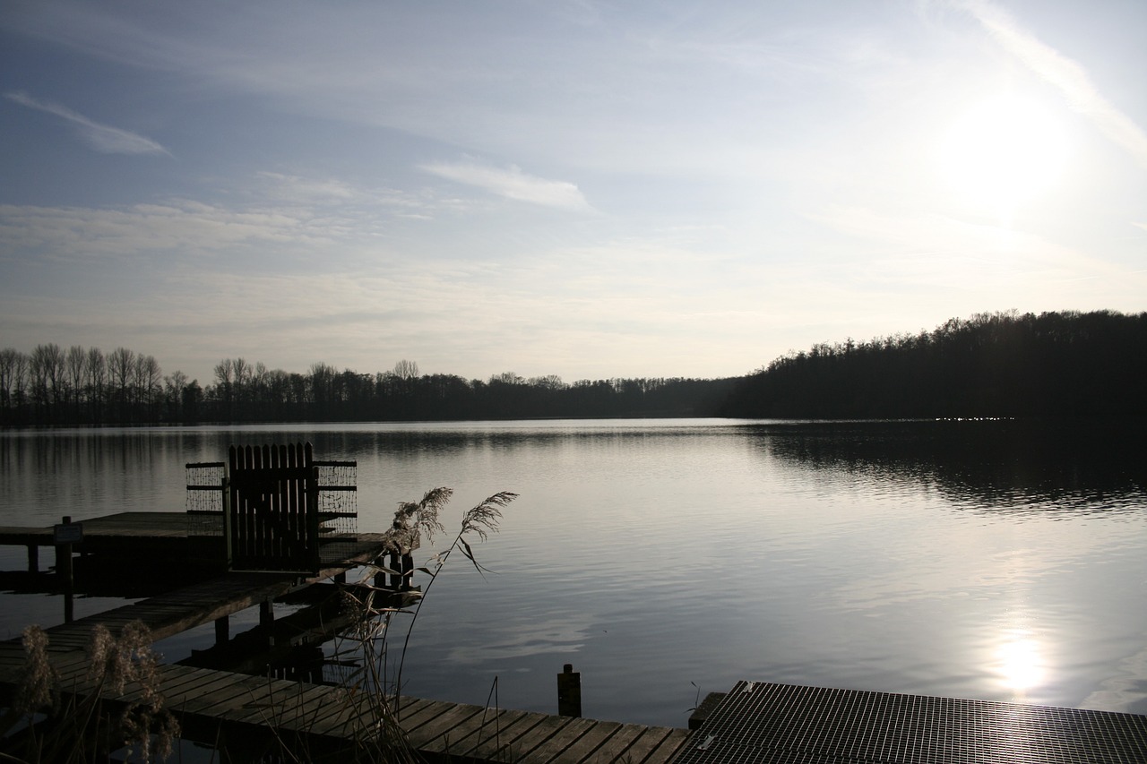 lake contrast nature free photo