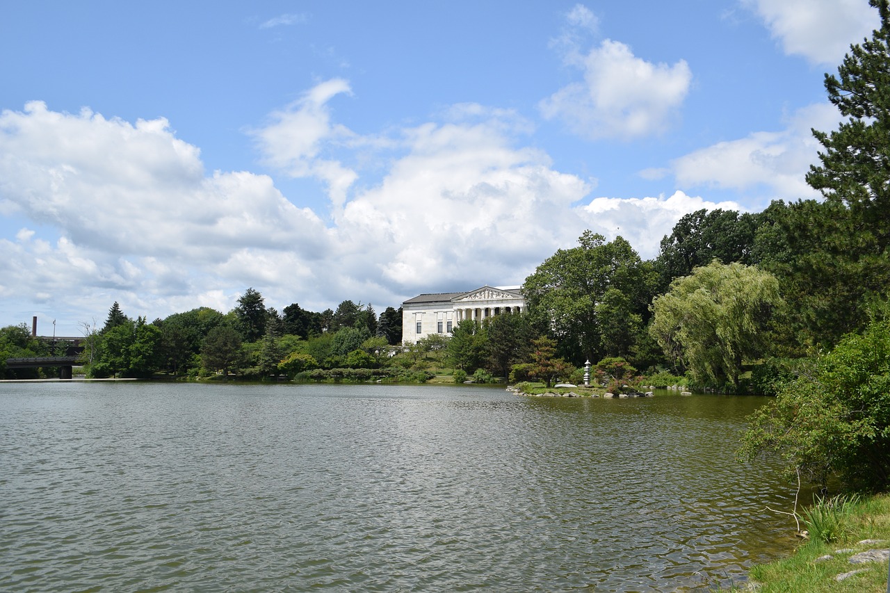 lake  clouds  house free photo