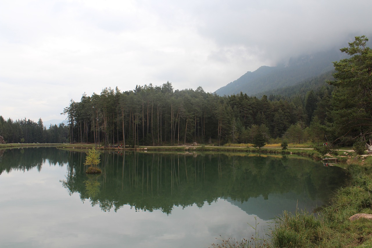 lake pond mirroring free photo