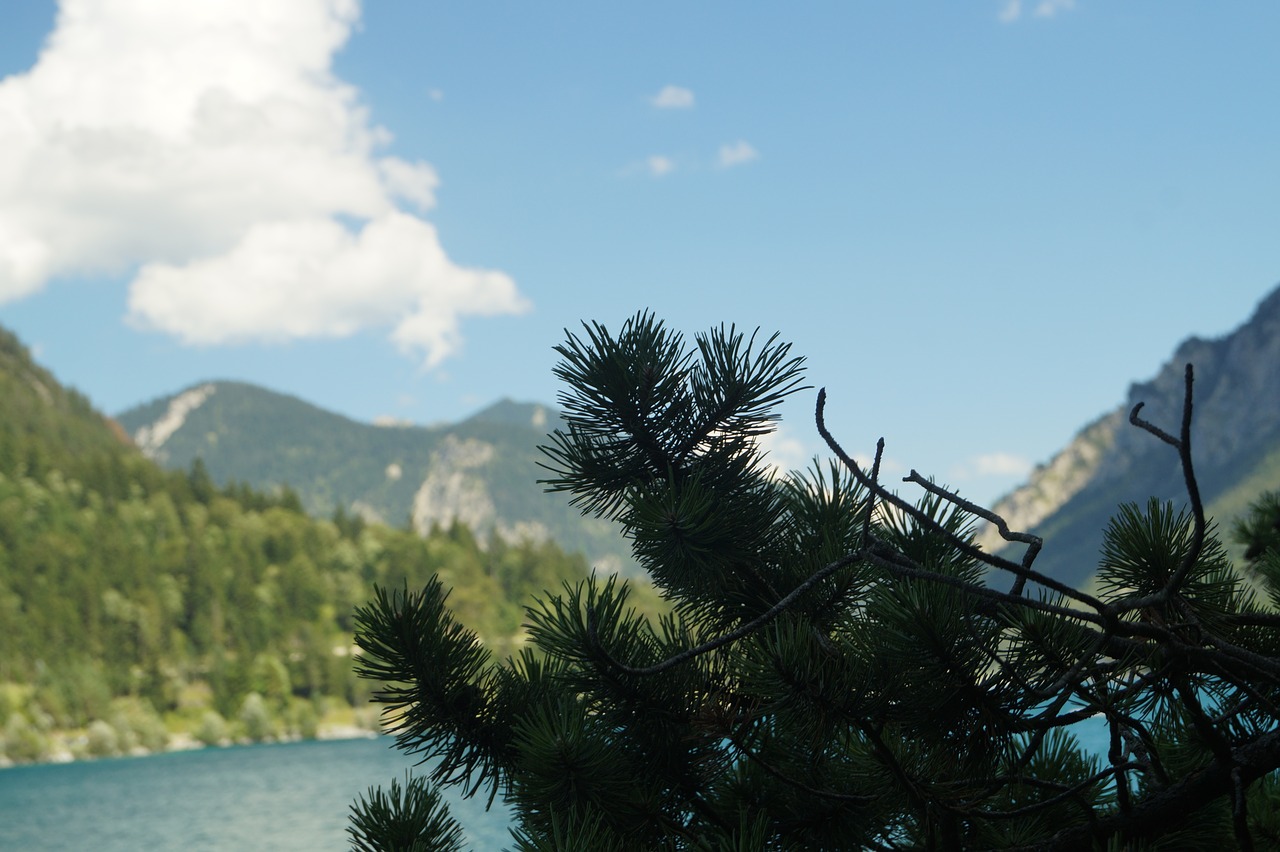 lake  mountains  sky free photo