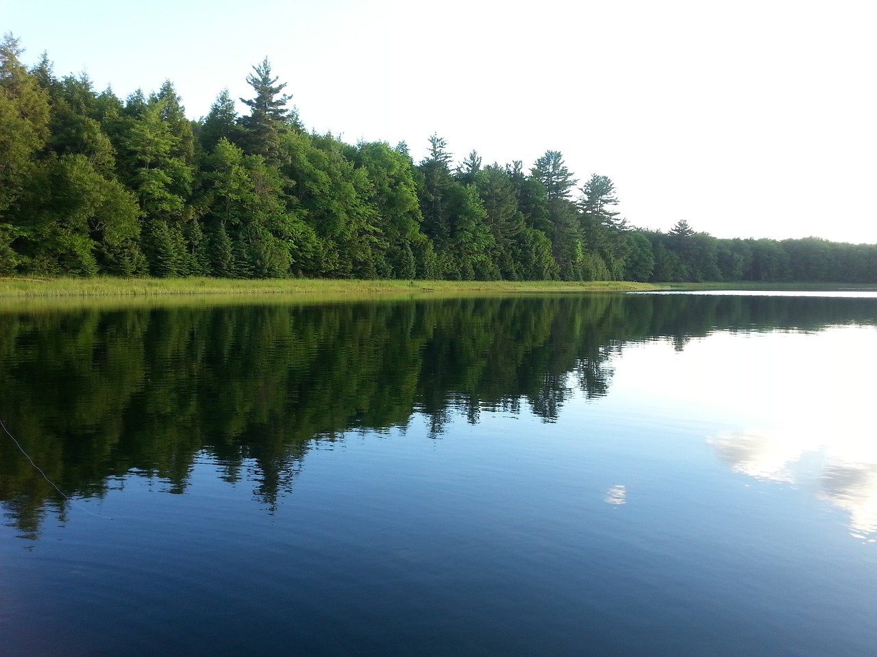 lake reflection shore free photo