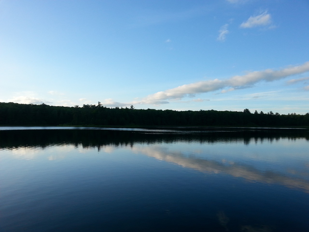 lake reflection shore free photo