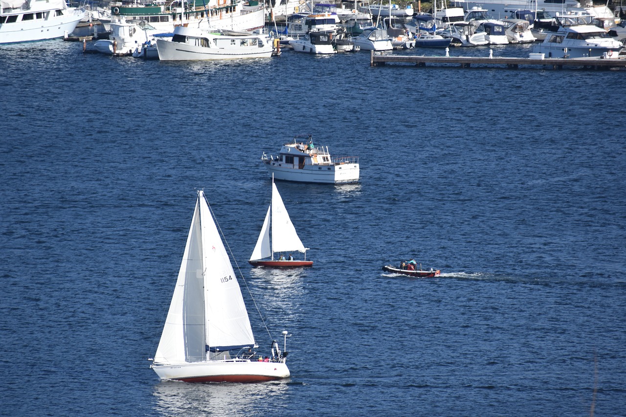 lake  boat  plane free photo