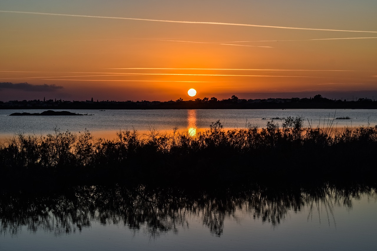 lake  sunset  water free photo