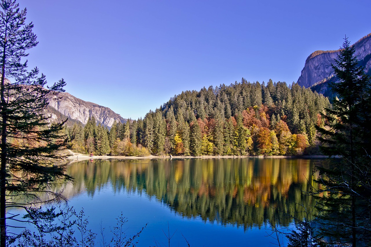 lake  dolomites  mountain free photo