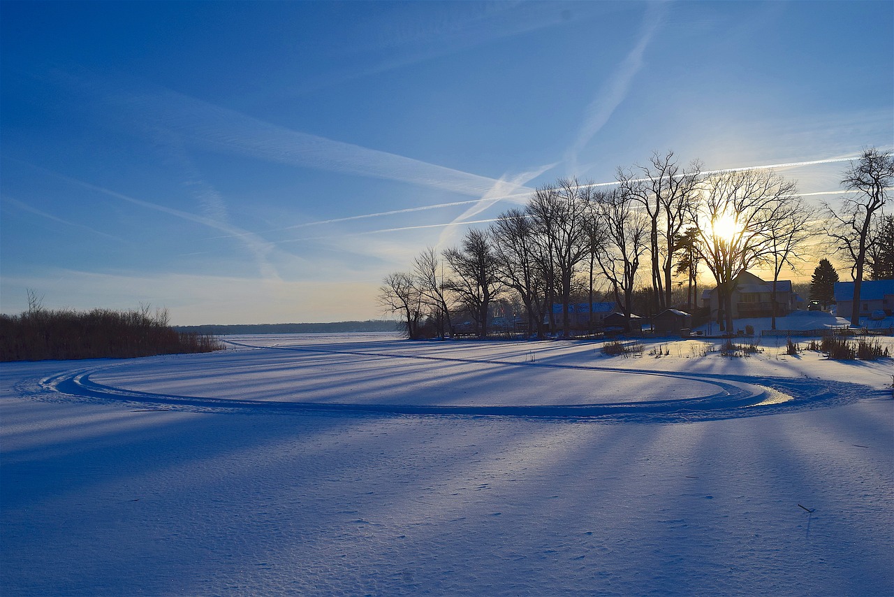 lake  sunrise  frozen free photo