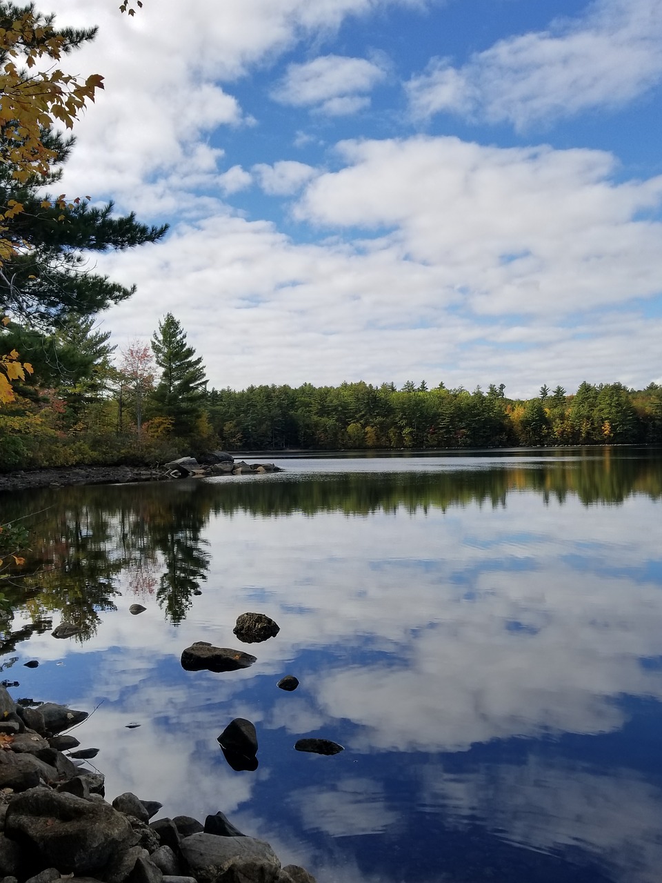 lake  reflection  clouds free photo