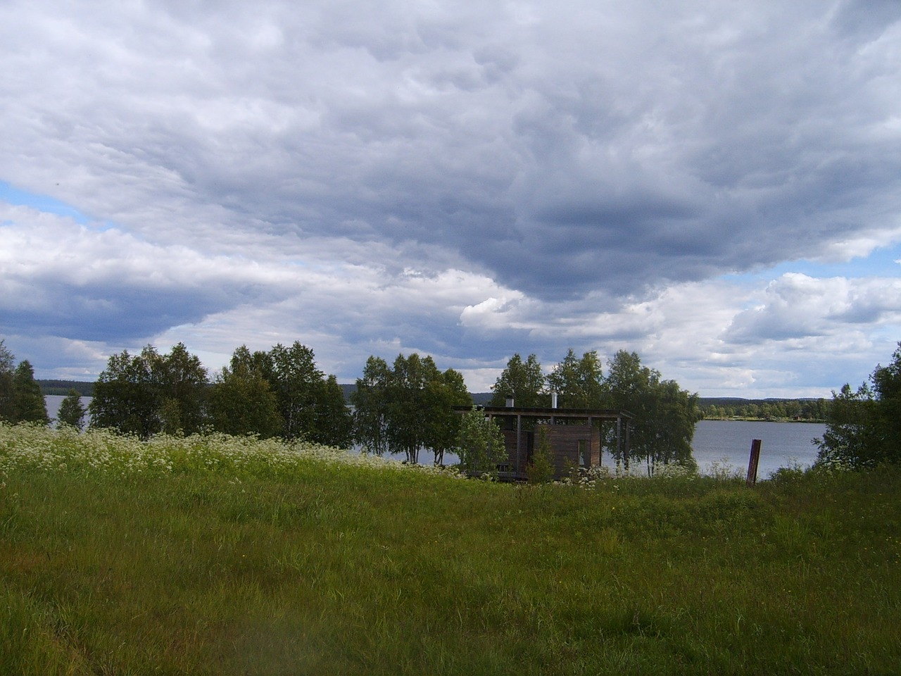 lake sky cloud free photo