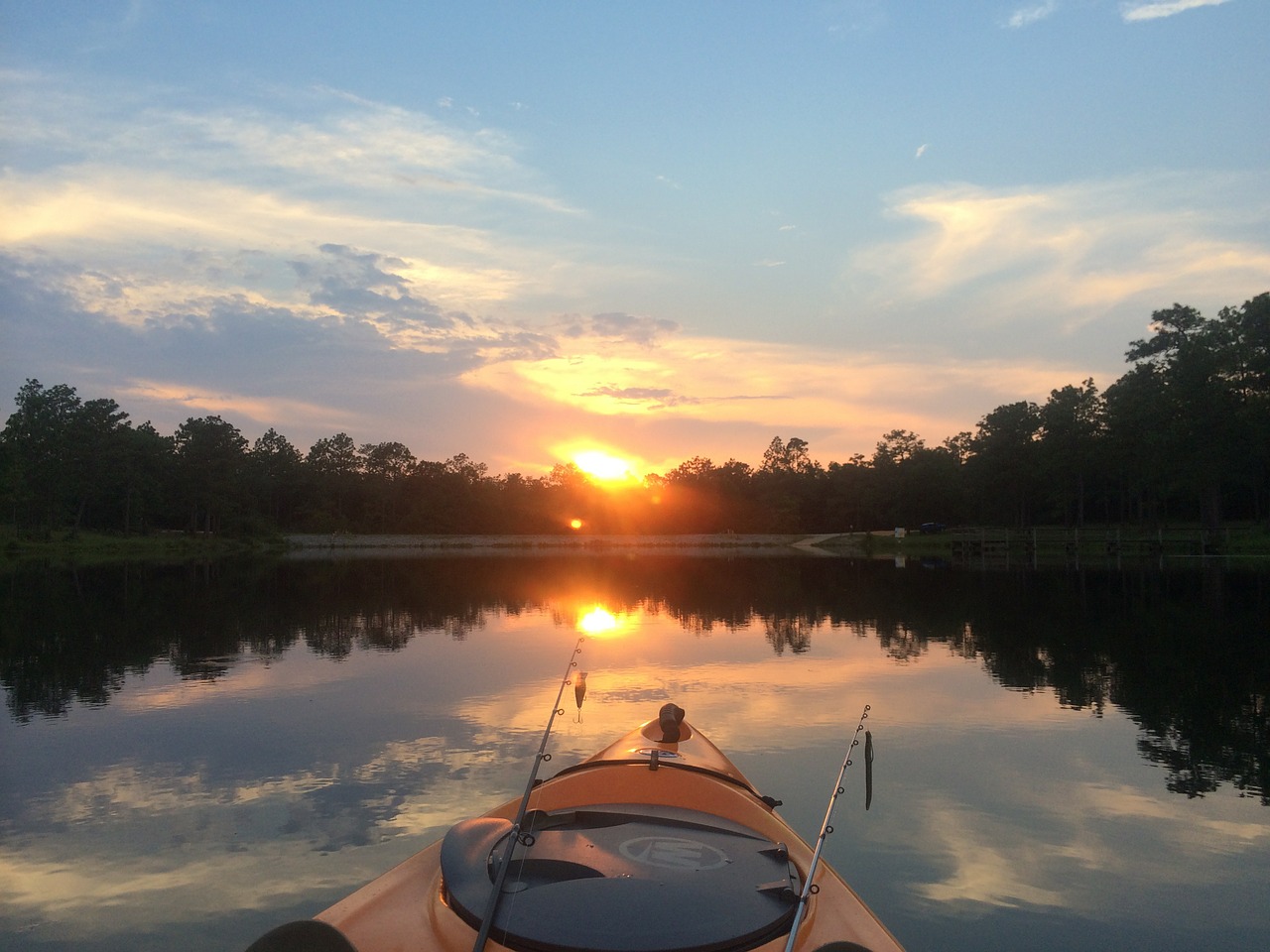 lake kayak fishing free photo