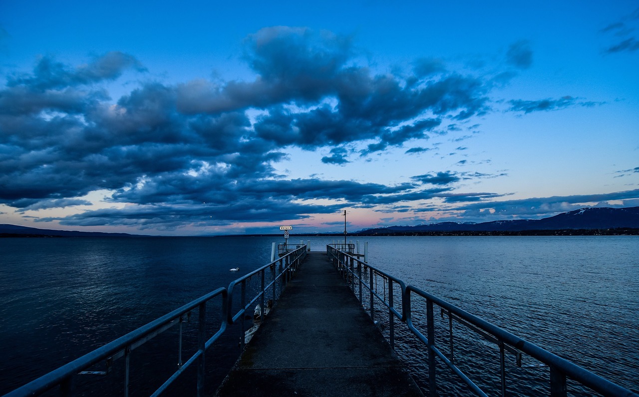 lake  sky  clouds free photo