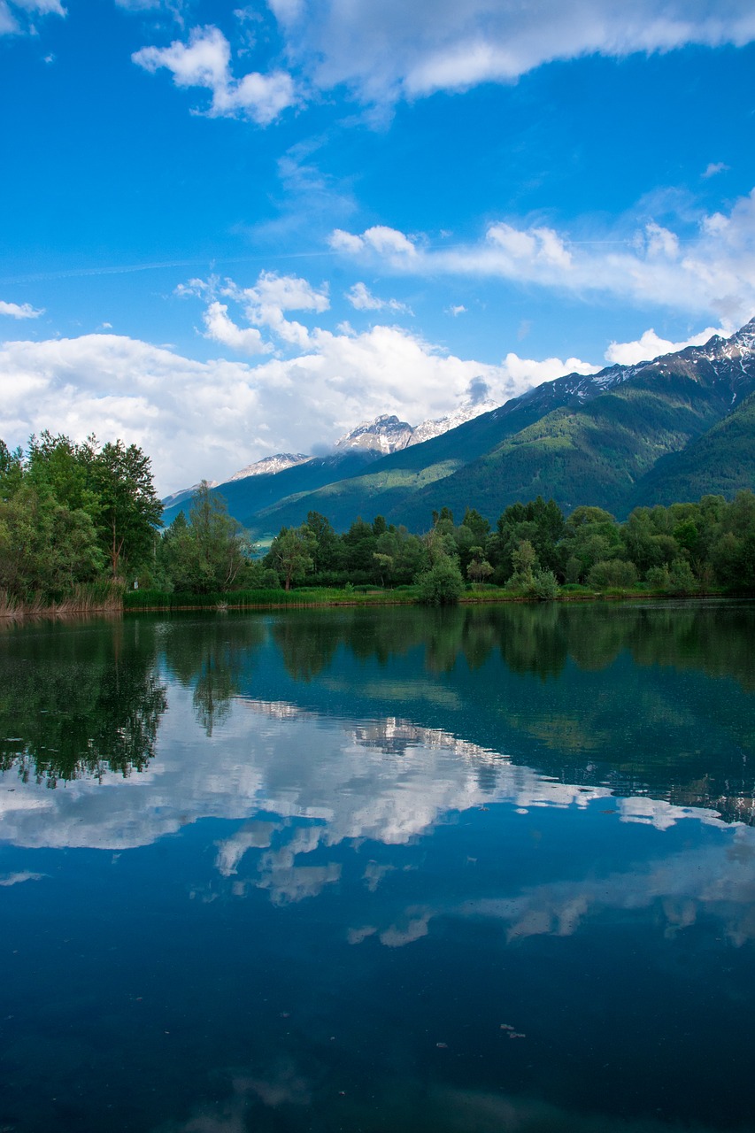 lake  mirroring  mountain free photo