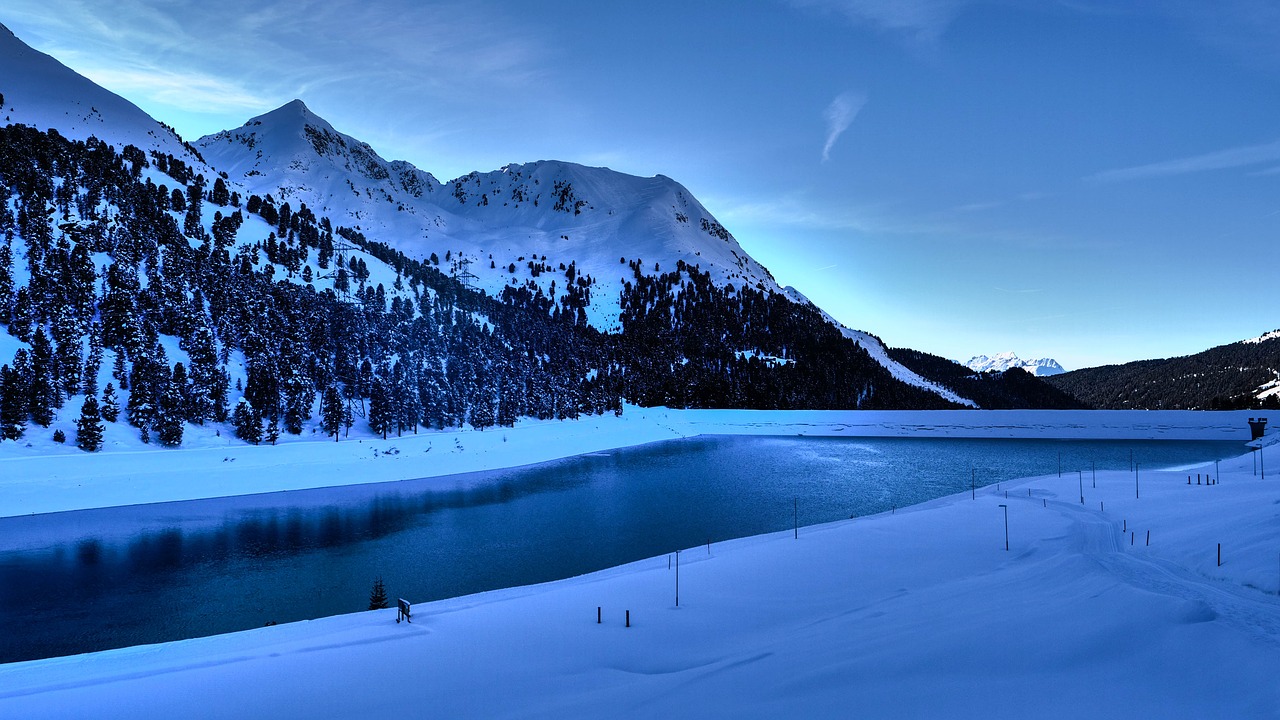 lake  winter  landscape free photo