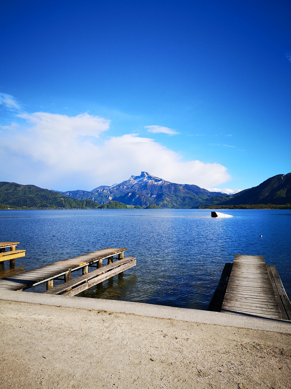 lake  water  blue sky free photo