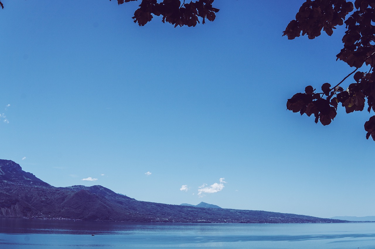 lake  blue  peaceful free photo