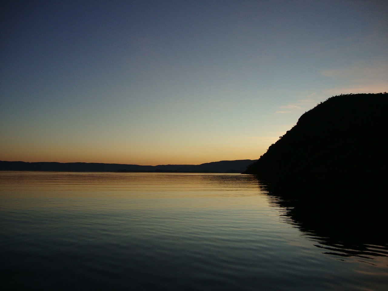 lake sunset landscape free photo