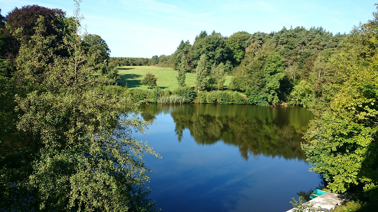 lake frandeux belgium free photo