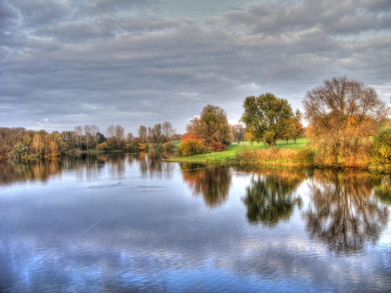 lake trees landscape free photo