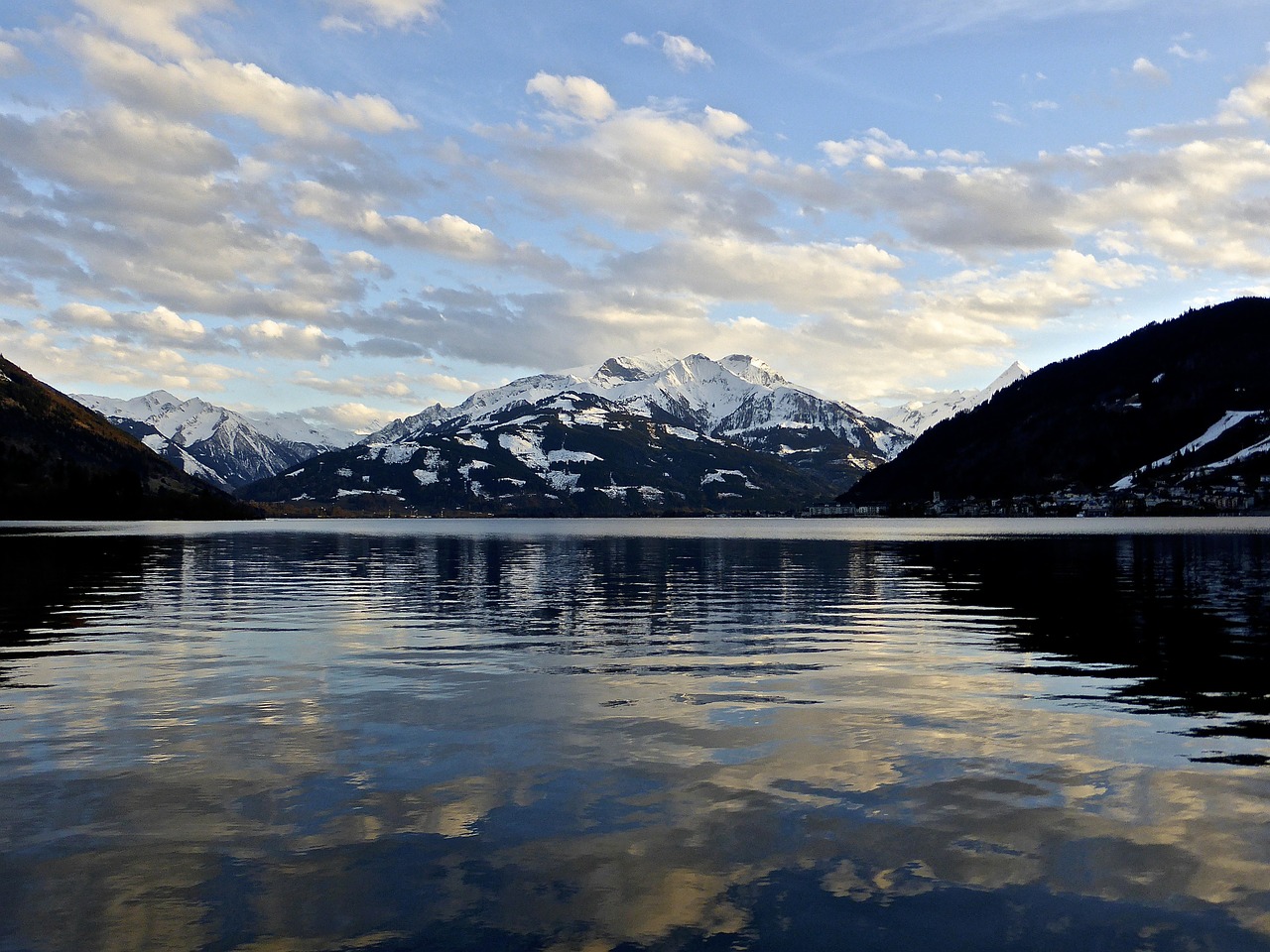 lake reflection water free photo