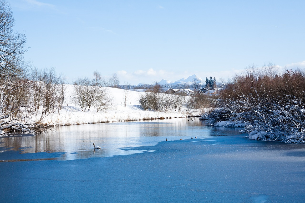 lake frozen water free photo