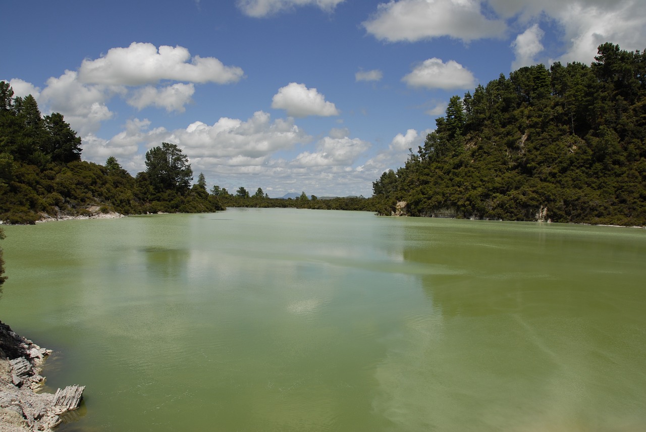 lake clouds waters free photo