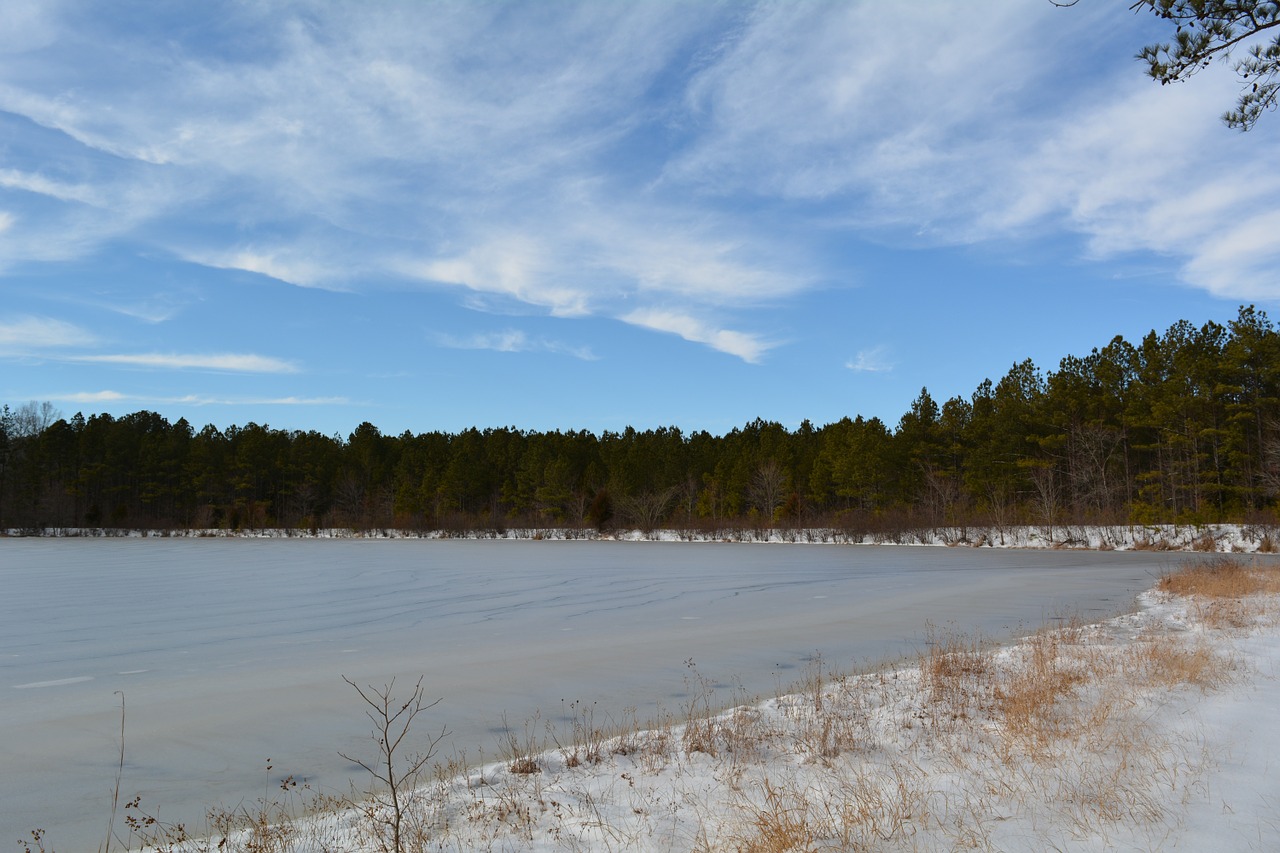 lake pond ice free photo