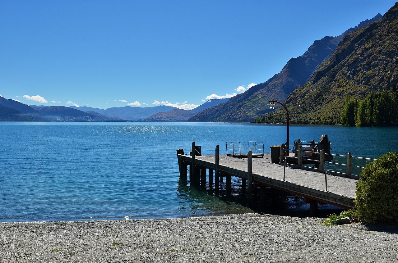 lake the scenery pier free photo