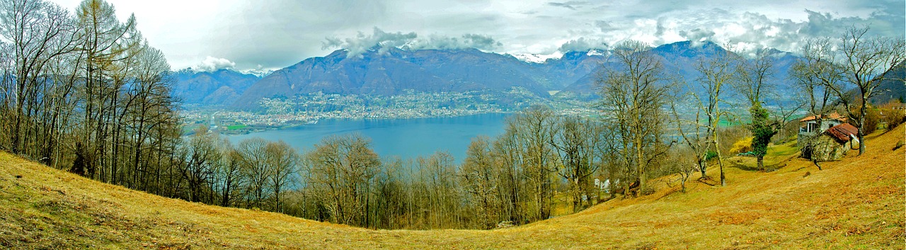 lake alps panorama free photo