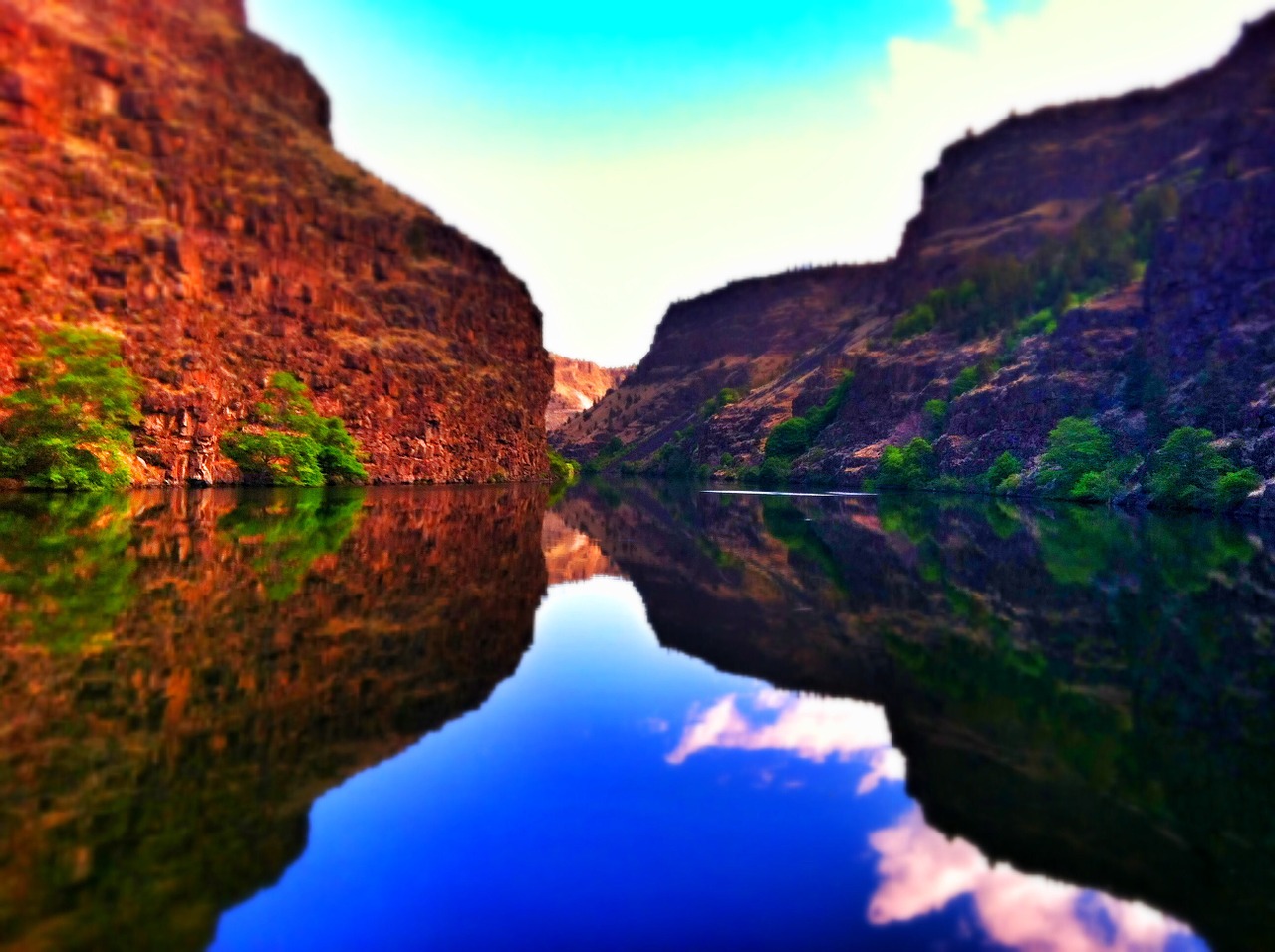 lake reflection oregon free photo