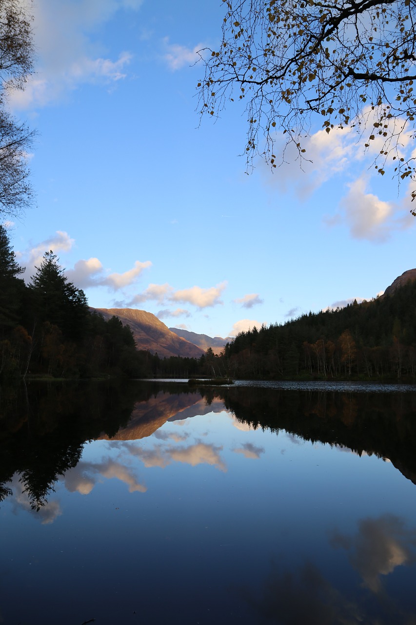 lake reflection blue free photo