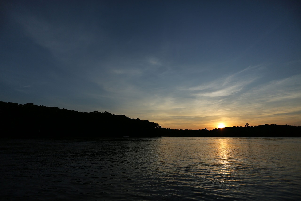 lake water sunset free photo