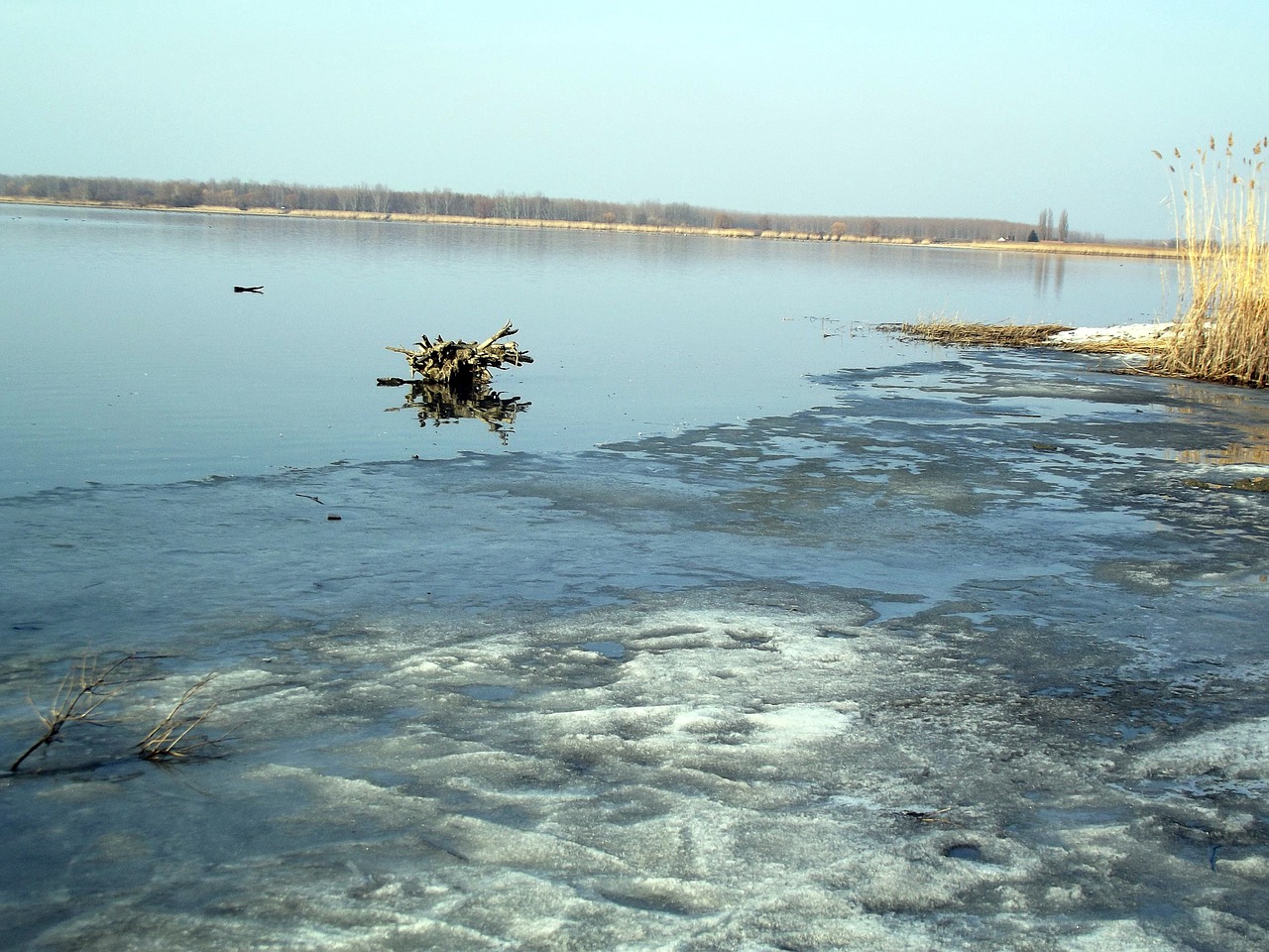 lake ice nature free photo