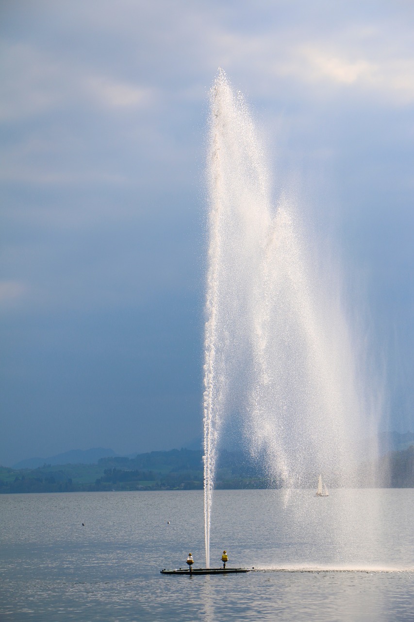 lake water fountain free photo