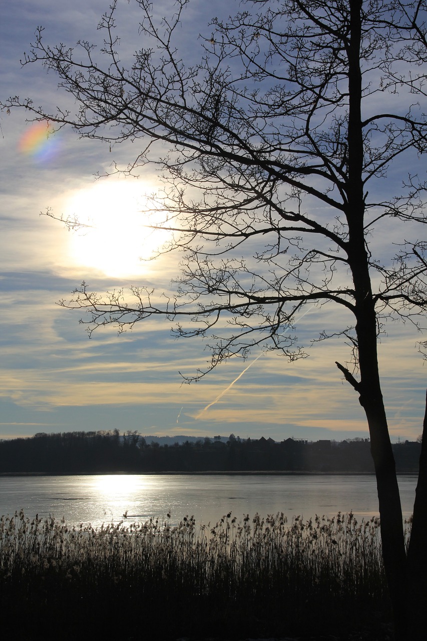 lake abendstimmung sunset free photo