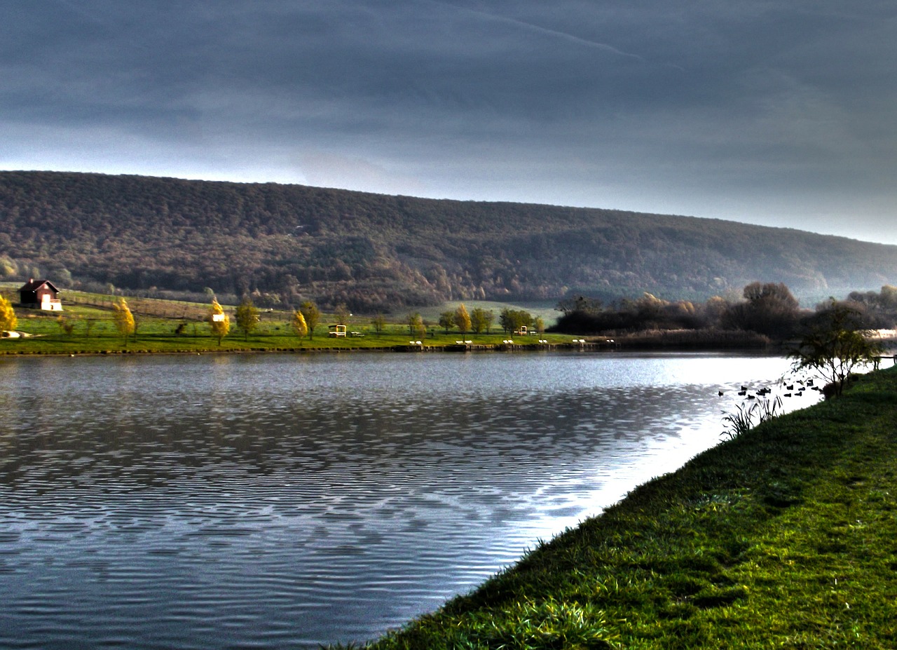 lake hills rural landscape free photo